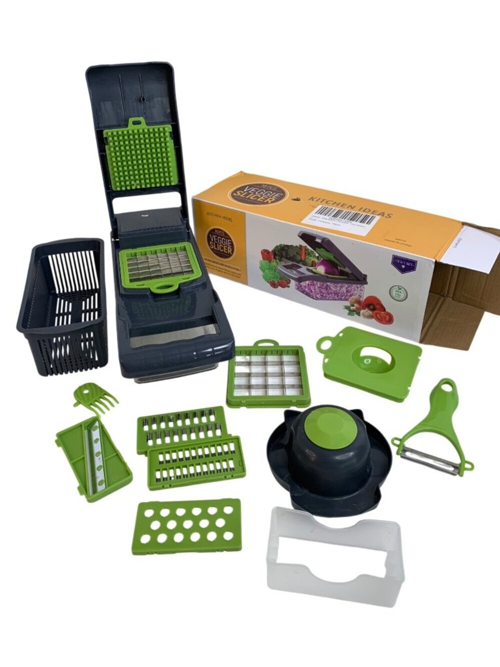 Vegetable Slicer & Dicer Bundle Set With Interchangeable Blades Grater Peeler